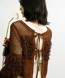 KBF | 2WAYループ編みリボンニット(ニット/セーター)