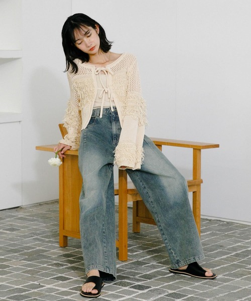 ニット セーター 2WAYループ編みリボンニット レディース 2WAYループ編みリボンニット[KBA4-22J070]｜URBAN RESEARCH公式