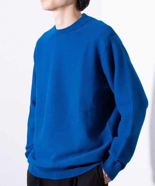 GLOSTER(グロスター)の「【ビジカジ対応】【GLOSTER/グロスター】ガータークルーネック ジャケット用ニット ジャケニット(ニット/セーター・メンズ・アイボリー/ブラック/チャコールグレー/ブルー・S/M/L)」の4枚目の写真