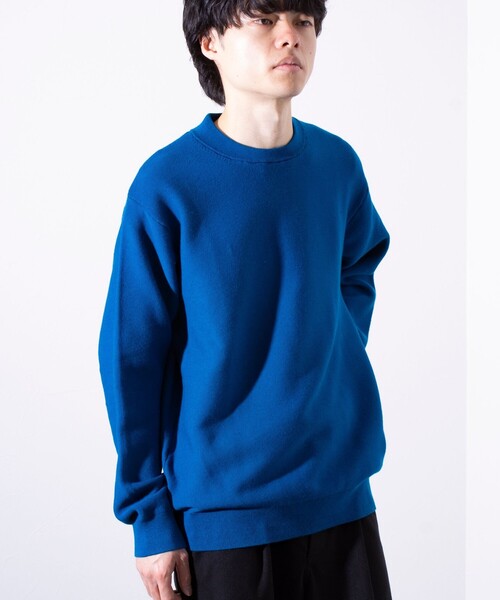 GLOSTER(グロスター)の「【ビジカジ対応】【GLOSTER/グロスター】ガータークルーネック ジャケット用ニット ジャケニット(ニット/セーター・メンズ・アイボリー/ブラック/チャコールグレー/ブルー・S/M/L)」の7枚目の写真