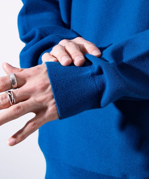 GLOSTER(グロスター)の「【ビジカジ対応】【GLOSTER/グロスター】ガータークルーネック ジャケット用ニット ジャケニット(ニット/セーター・メンズ・アイボリー/ブラック/チャコールグレー/ブルー・S/M/L)」の12枚目の写真