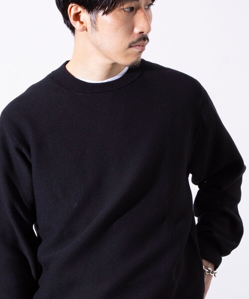 GLOSTER(グロスター)の「【ビジカジ対応】【GLOSTER/グロスター】ガータークルーネック ジャケット用ニット ジャケニット(ニット/セーター・メンズ・アイボリー/ブラック/チャコールグレー/ブルー・S/M/L)」の16枚目の写真