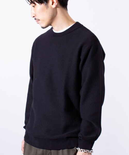 GLOSTER(グロスター)の「【ビジカジ対応】【GLOSTER/グロスター】ガータークルーネック ジャケット用ニット ジャケニット(ニット/セーター・メンズ・アイボリー/ブラック/チャコールグレー/ブルー・S/M/L)」の17枚目の写真