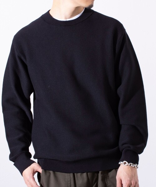 GLOSTER(グロスター)の「【ビジカジ対応】【GLOSTER/グロスター】ガータークルーネック ジャケット用ニット ジャケニット(ニット/セーター・メンズ・アイボリー/ブラック/チャコールグレー/ブルー・S/M/L)」の19枚目の写真