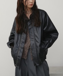 Aunt Marie's | フェイクレザーオーバーブルゾン(ブルゾン)
