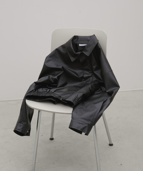 フェイクレザーオーバーブルゾン（ブルゾン）｜Aunt Marie's