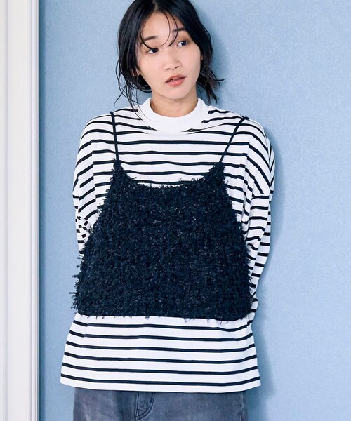 リボンヤーンニットキャミビスチェ（キャミソール）｜coen（コーエン