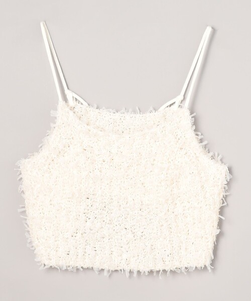 coen（コーエン）の「リボンヤーンニットキャミビスチェ（キャミソール・レディース・ブラック/オフホワイト・FREE）」の16枚目の写真