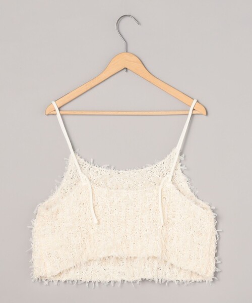 coen（コーエン）の「リボンヤーンニットキャミビスチェ（キャミソール・レディース・ブラック/オフホワイト・FREE）」の17枚目の写真