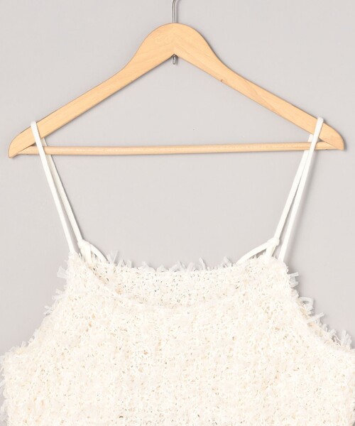 coen（コーエン）の「リボンヤーンニットキャミビスチェ（キャミソール・レディース・ブラック/オフホワイト・FREE）」の18枚目の写真