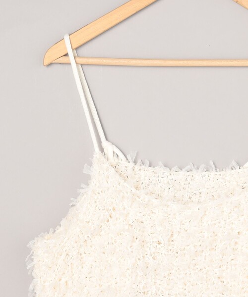 coen（コーエン）の「リボンヤーンニットキャミビスチェ（キャミソール・レディース・ブラック/オフホワイト・FREE）」の19枚目の写真