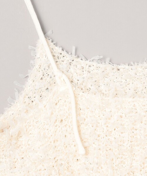 coen（コーエン）の「リボンヤーンニットキャミビスチェ（キャミソール・レディース・ブラック/オフホワイト・FREE）」の21枚目の写真