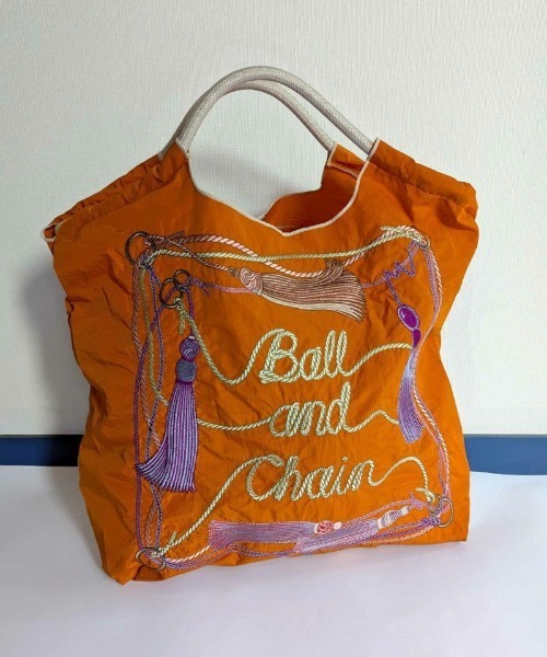 Ball&Chain（ボールアンドチェーン）の「[Ball&Chain]shopping bag-Tassel(M)（エコバッグ/サブバッグ・レディース・ベージュ/ネイビー/オレンジ・M）」の7枚目の写真