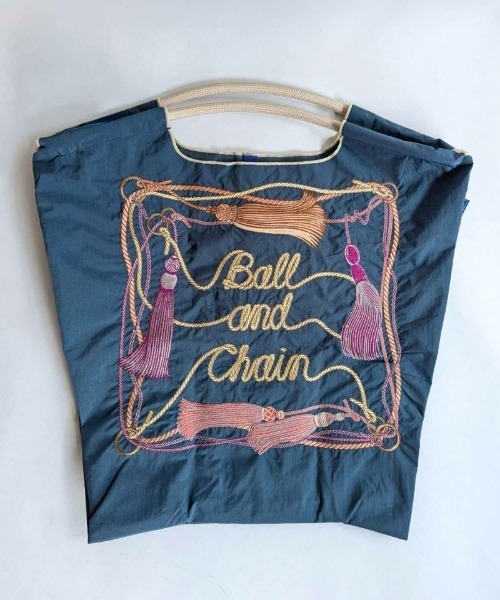 Ball&Chain（ボールアンドチェーン）の「[Ball&Chain]shopping bag-Tassel(M)（エコバッグ/サブバッグ・レディース・ベージュ/ネイビー/オレンジ・M）」の10枚目の写真