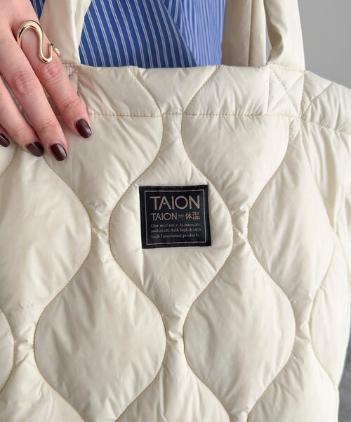 TAION（タイオン）の「【TAION/タイオン】ミリタリーソフトシェルドロストトートバック M（トートバッグ・レディース・オフホワイト/ブラック/ベージュ・FREE）」の9枚目の写真