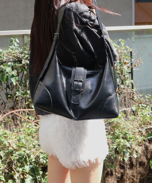 tinkerend(ティンカーエンド)の「Belt Shoulder Bag / ベルトショルダーバッグ 2WAY(ショルダーバッグ・レディース・ブラック・FREE)」の8枚目の写真