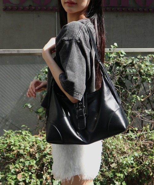 tinkerend(ティンカーエンド)の「Belt Shoulder Bag / ベルトショルダーバッグ 2WAY(ショルダーバッグ・レディース・ブラック・FREE)」の10枚目の写真