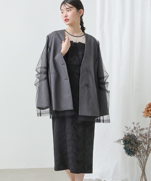 ka na ta ノーカラージャケット サンプル品 サイズ2 ノーカラージャケット - SOÉJU online store｜上質な大人の女性