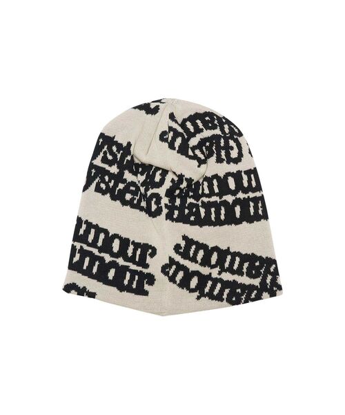Hysteric glamour typeロゴ　ビーニー HYSTERIC GLAMOUR（ヒステリックグラマー）の「TYPE LOGO