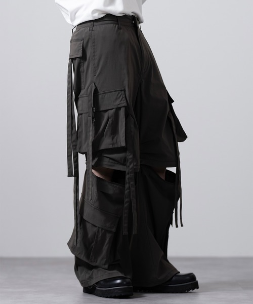 新品タグ付　CLEL　2wayデザイン ナイロンテクノパンツ CLEL】2way Design Nylon Techno Pants / 2wayデザイン ナイロン