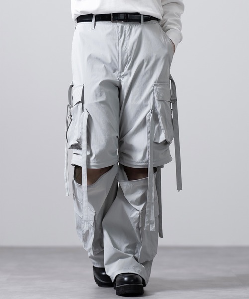 CLEL ナイロンテクノパンツ CLEL】2way Design Nylon Techno Pants / 2wayデザイン ナイロン