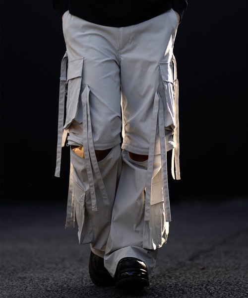 CLEL ナイロンテクノパンツ CLEL】2way Design Nylon Techno Pants / 2wayデザイン ナイロンテクノ