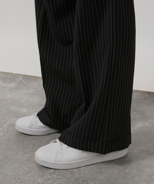 LAKOLE(ラコレ)の「ストライプワイドパンツ / 289309(スラックス・メンズ・ネイビー/ブラック・MEDIUM/LARGE)」の4枚目の写真
