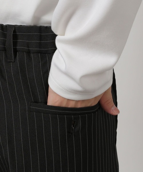 LAKOLE(ラコレ)の「ストライプワイドパンツ / 289309(スラックス・メンズ・ネイビー/ブラック・MEDIUM/LARGE)」の6枚目の写真