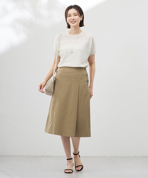 J.PRESS(ジェイプレス)の「【洗える】リネンツイル Aライン スカート(スカート・レディース・カーキ系/ベージュ系/ネイビー系・T13/T17/T15)」の11枚目の写真