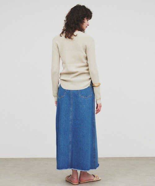 cloenc（クロエンス）の「【マシンウォッシュ】コットンデニムスカート（デニムスカート・レディース・ブルー/ブルー系その他・02/01/03）」の5枚目の写真