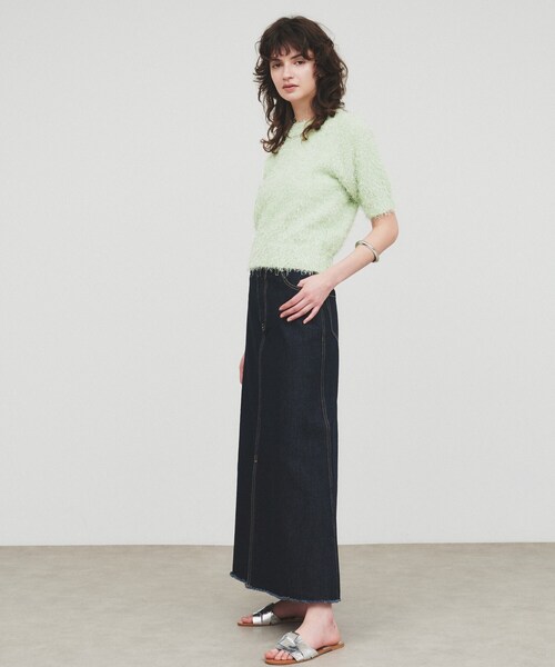 cloenc（クロエンス）の「【マシンウォッシュ】コットンデニムスカート（デニムスカート・レディース・ブルー/ブルー系その他・02/01/03）」の13枚目の写真