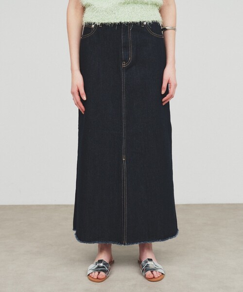 cloenc（クロエンス）の「【マシンウォッシュ】コットンデニムスカート（デニムスカート・レディース・ブルー/ブルー系その他・02/01/03）」の15枚目の写真