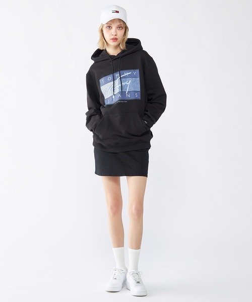 【すぐ届く】 JEANS リラックスメランジフラッグパーカー TOMMY JEANS パーカー リラックスメランジフラッグパーカー