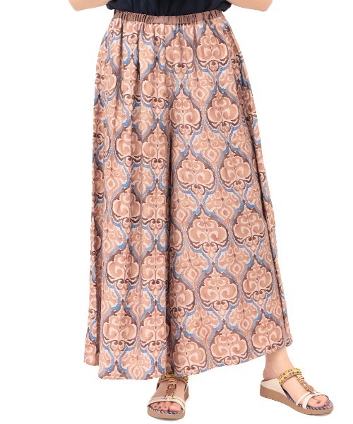 チチカカ（チチカカ）の「オリエンタルプリントワイドパンツ（その他パンツ・レディース・オレンジ/ベージュ/パープル・FREE）」の7枚目の写真