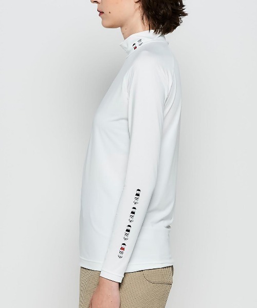 Picone CLUB（ピッコーネクラブ）の「UV冷却ネックポイントプルオーバー（Tシャツ/カットソー・レディース・ホワイト/ブラック・S/M/L）」の15枚目の写真