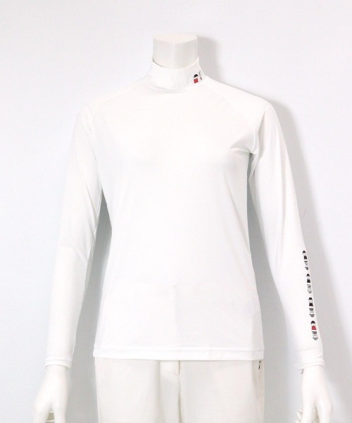 Picone CLUB（ピッコーネクラブ）の「UV冷却ネックポイントプルオーバー（Tシャツ/カットソー・レディース・ホワイト/ブラック・S/M/L）」の3枚目の写真