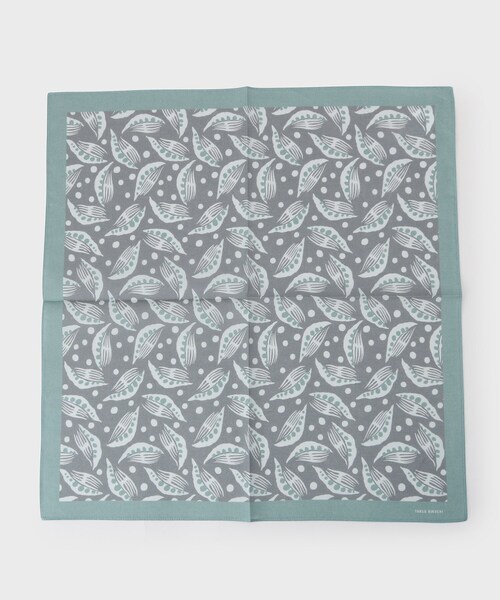 TAKEO KIKUCHI（タケオキクチ）の「アーカイブプリントハンカチ（ハンカチ/ハンドタオル・メンズ・ダークグレー/ライトオレンジ系/アイボリー・00）」の3枚目の写真