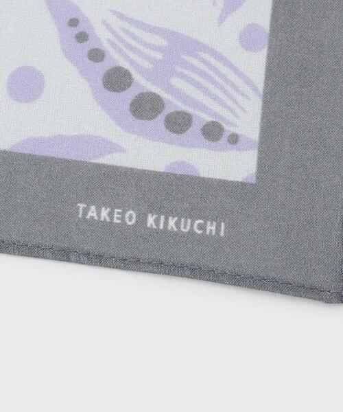 TAKEO KIKUCHI（タケオキクチ）の「アーカイブプリントハンカチ（ハンカチ/ハンドタオル・メンズ・ダークグレー/ライトオレンジ系/アイボリー・00）」の7枚目の写真