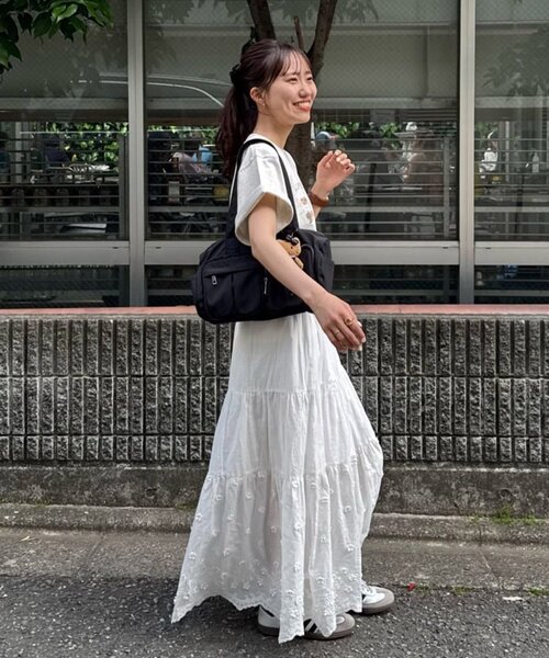 DISCOAT（ディスコート）の「【8ポケットで収納力◎/230g】アウトポケット軽量ドラムバッグ（ボストンバッグ・レディース・ブラック/ベージュ/オリーブ/シルバー・FREE）」の18枚目の写真