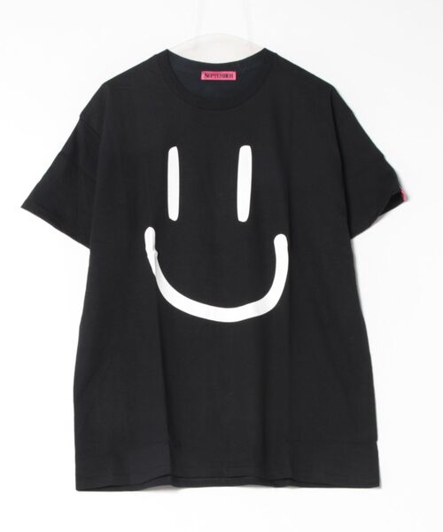 September(セプテンバー)の「【8】【SEPTEMBER(セプテンバー)】Smile(Tシャツ/カットソー・レディース・ホワイト/サックスブルー/ブラック・SMALL/MEDIUM)」の3枚目の写真