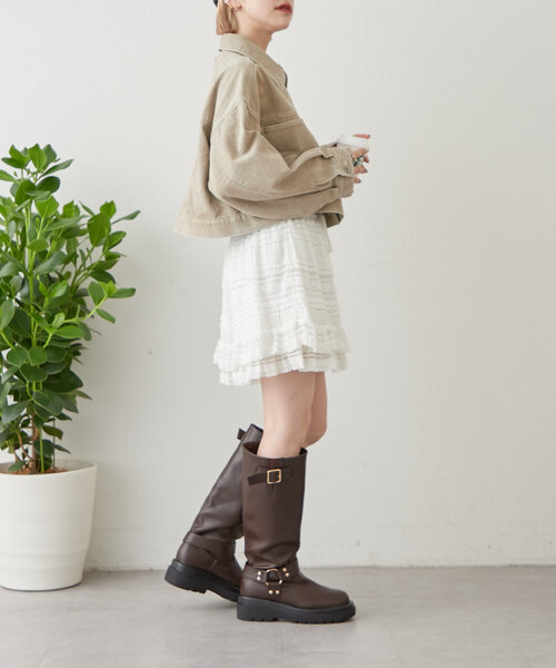 w closet（ダブルクローゼット）の「【３色展開】ショートGジャン（デニムジャケット・レディース・ブルー/ブルー系その他/ベージュ・FREE）」の19枚目の写真