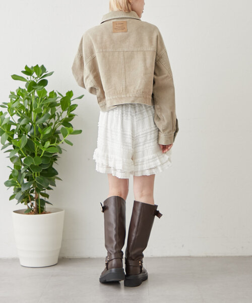 w closet（ダブルクローゼット）の「【３色展開】ショートGジャン（デニムジャケット・レディース・ブルー/ブルー系その他/ベージュ・FREE）」の20枚目の写真