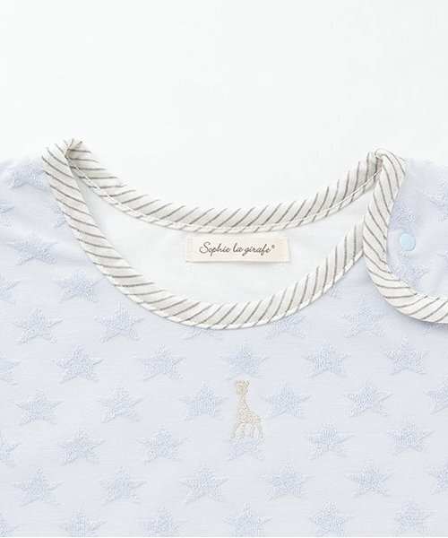Sophie la girafe（ソフィーラジラフ）の「スタージャカードスリーパー【日本製】（おくるみ・キッズ・ブルー/オフホワイト・F）」の7枚目の写真