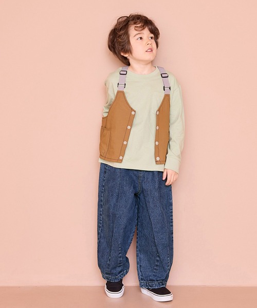 MARKEY'S(マーキーズ)の「デニムコクーンタックパンツ(デニムパンツ・キッズ・ブルー・90/100/110/120/130/140/150)」の4枚目の写真