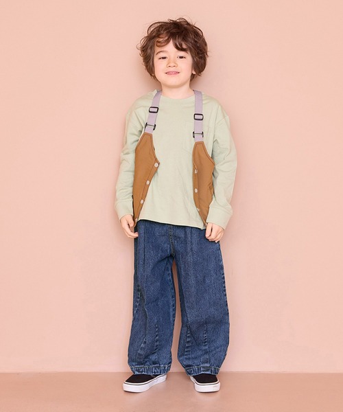 MARKEY'S(マーキーズ)の「デニムコクーンタックパンツ(デニムパンツ・キッズ・ブルー・90/100/110/120/130/140/150)」の5枚目の写真