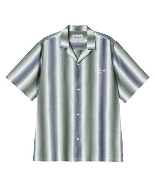 Carhartt WIP(カーハートダブリューアイピー)の「Carhartt WIP/カーハートダブリューアイピー S/S DASHNER SHIRT 半袖シャツ I034540(シャツ/ブラウス・メンズ・グレー/グリーン・M/L/XL)」の1枚目の写真