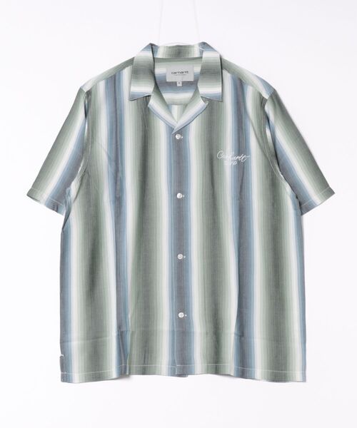 Carhartt WIP(カーハートダブリューアイピー)の「Carhartt WIP/カーハートダブリューアイピー S/S DASHNER SHIRT 半袖シャツ I034540(シャツ/ブラウス・メンズ・グレー/グリーン・M/L/XL)」の7枚目の写真