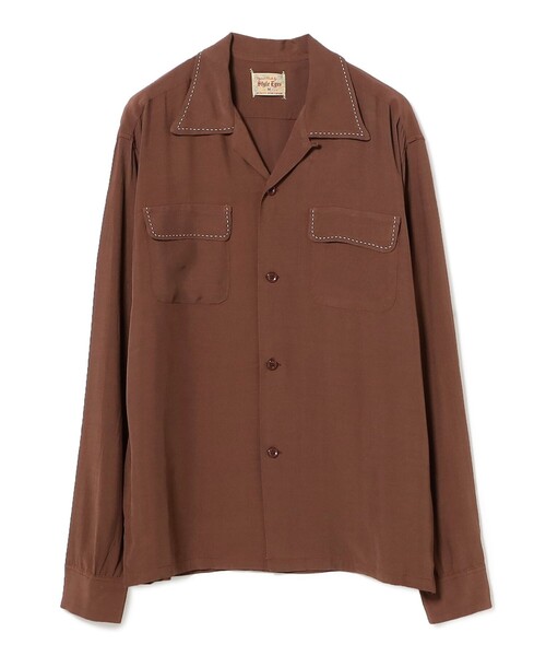 BEAMS BOY（ビームスボーイ）の「STYLE EYES / BOWLING L/S SHIRTS（シャツ/ブラウス・レディース・ライトブルー/ブラウン・MEDIUM）」の3枚目の写真