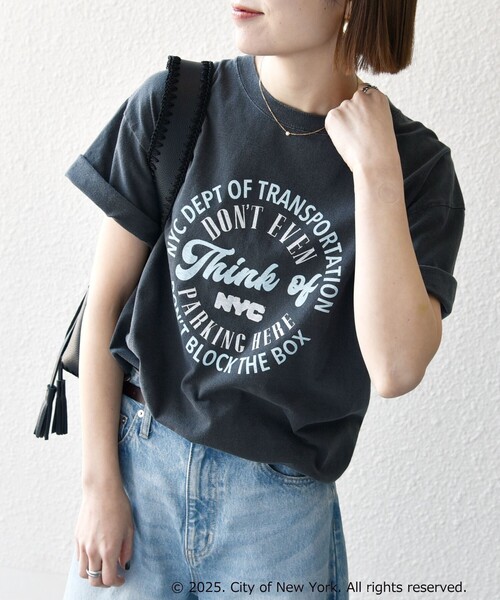 GOOD ROCK SPEED:〈洗濯機可能〉NYC ラウンド ロゴ プリント TEE