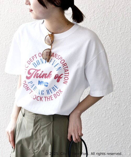 GOOD ROCK SPEED:〈洗濯機可能〉NYC ラウンド ロゴ プリント TEE
